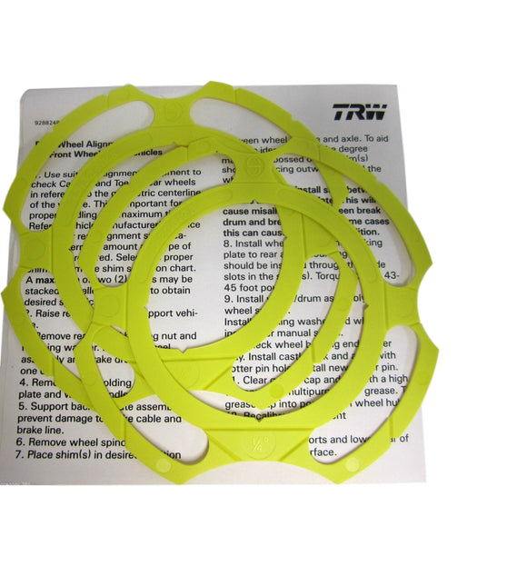 TRW 13543 Yellow 1/4 Degree Wheel Alignment Shims Brand New!