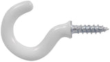 HILLMAN 122236 - Cup Hooks White Vinyl (7/8") 0.5LB 6 Pack 122236