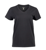 Blue Mountain YKL-9072 Women's Short-Sleeve V-Neck T-Shirt Black, XL - view 5