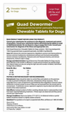 Elanco 85437461 Quad Dewormer Chewable Tablets for Large Dogs, 136 mg