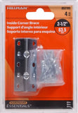 Hardware Essentials 852183 Cd-In Corner Brace 2.5X3/4 Zinc