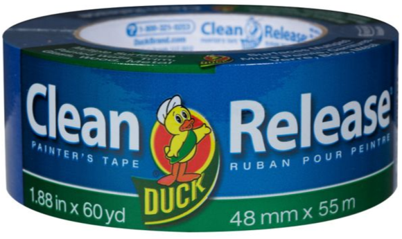 Duck 240195 1.88 in. x 60 yd. Clean Release Blue Painting Tape, UV Resistant