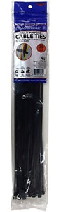 Cambridge CT14-75Q0W-R 14 in. Black Cable Ties, UVB, 30-Pack