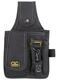 CLC 1501 Polyester 4-Pocket Black Tool Holder with Cell Phone Holder