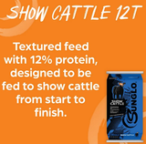 Sunglo 98317 Advanced Nutritional Show Cattle 12T Textured Feed, 50 lbs.