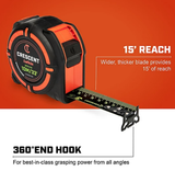 Crescent L1125B-02 Shockforce Nite Eye Tape Measure Matte Black, 1-3/16" x 25 ft - view 6