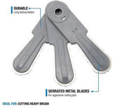Shakespeare 17258 Brush Cutter Replacement Trimmer Blades Plastic Gray