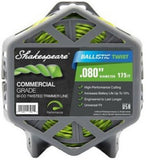 Shakespeare 17464 Ballistic Twist Trimmer Line 0.08 Inch x 175ft Nylon Green