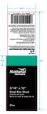 National Hardware 180166 Zinc Plated Square Key Stock 3/16 in. x 12 in.