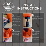 Riverbend Homestead PPF3 75 qt. DIY Port PVC Gravity Fed Chicken Feeder, 3-Pack