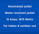 JobSmart WJ-23-12G3100 Indoor/Outdoor Pro Power Extension Cord 100 ft. Yellow
