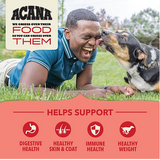 Acana F1B202033K01800 - Wholesome Grains Red Meat Dry Dog Food, 4 lb.