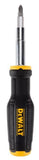 DeWalt DWHT68000 Max Fit 11-in-1 Multi-Bit Screwdriver, Double-Ended Bits, Shaft Storage - Quantity 1