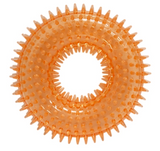 Gnawsome 10027 - Spiky Squeaker Ring Dog Toy, Squeaky, Teething, All Life Stages