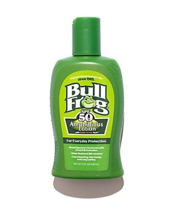 BullFrog 21110 Amphibious Everyday Lotion SPF 50 with Water Armor Tech, 5.0 oz.
