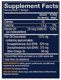 Premium Wild Alaskan Fish Oil with Vitamin D3 - 1,100 MG EPA/DHA (60 Softgels)