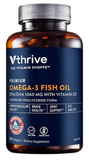 High-Quality Omega-3 Fish Oil with Vitamin D3 - 1,060 EPA/DHA (60 Softgels)