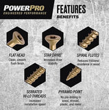 Hillman 116804 Power Pro One Bronze Multi-Material Wood Screws #10 x 3", 15-Pack