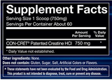 Creatine HCL Powder - Highly Soluble & Bioavailable - Unflavored (60, 1.58oz)