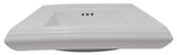 Kohler K-2239-8-0 Memoirs Classic Fireclay Pedestal Bathroom Sink  24" White