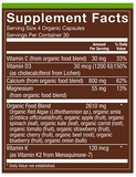 Organic Calcium Bone Formula - Plant-Derived Bone Support w/ Vitamins, 120 Caps