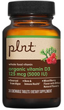 Organic VitaminD3 - 125 MCG (5,000 IU) Whole Food Vitamin - Mixed Berry -30 Tabs