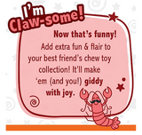 Nylabone Power Chew Filet Mignon Lobster Dog Toy, Medium/Wolf, Up to 25 lb.
