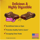 Nylabone NENM502TPW - Natural Nubz Edible Dog Chews, Beef Flavor w/ Meaty Center