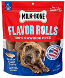 Milk-Bone Flavor Rolls Chicken Doodle Dandy 100% Rawhide Free Dog Treats, 5 ct.