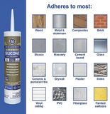 GE 2811092 - Advanced Silicone II Window and Door Sealant clear 10.1 oz.