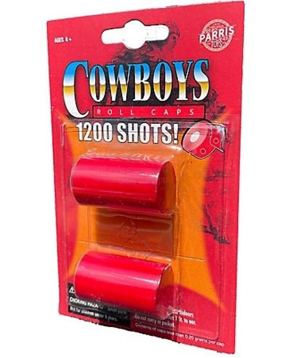 Parris #912B-50 Toy Roll Pistol Caps, 1200 Shots, Red