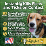 Happy Jack 1019 DD-33 Flea and Tick Treatment Spray for Dogs, 16 oz.