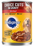 Pedigree 10141821 - Choice Cuts In Gravy With Beef, Made w/ Real Beef, 1 Can