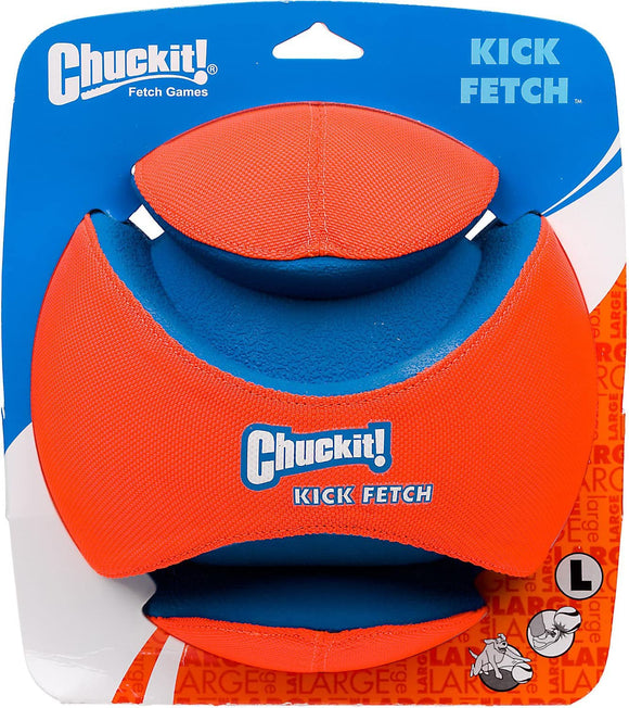 Chuckit! 251201 Large Kick Fetch Dog Toy - Orange/Blue