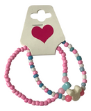 Mickey Inspired Beaded Bracelet Set, Kawaii Pastel Jewelry, Friendship Bracelet Gift for Girls