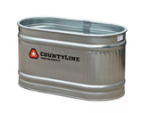 CountyLine 50130028 100 gal. Oval Galvanized Stock Tank, 2 ft. x 4 ft. x 2 ft.