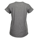 Blue Mountain YKL-9072 Women's Short Sleeve V-Neck T-Shirt Grey Heather Small