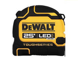 DeWALT DWHT35625S Tough Series Rechargeable LED Light Tape Measure, 1-1/4" x 25'