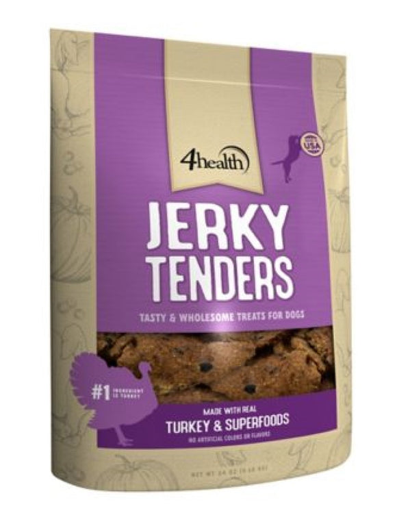 4health Jerky Tenders 29662 24oz Turkey and Superfoods Dog Treats