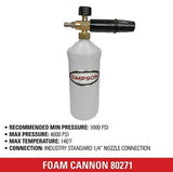 SIMPSON 80271 Adjustable Nozzle Pressure Washer Foam Cannon, 4,000 PSI
