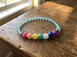 7 Chakra Gemstone Bracelet Handmade Rainbow Beaded Crystal Jewelry Natural Stone Boho Style Yoga Gift Minimalist