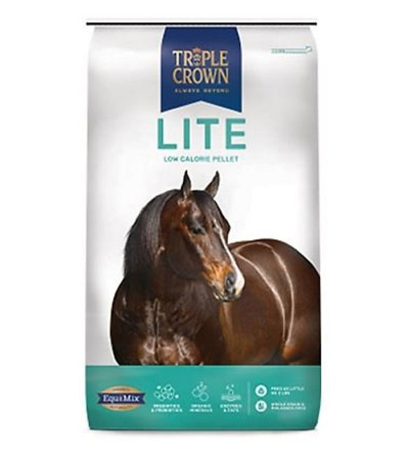 Triple Crown 3004443-206 Lite Low Calorie Pellet Horse Feed, 50 lb. Bag