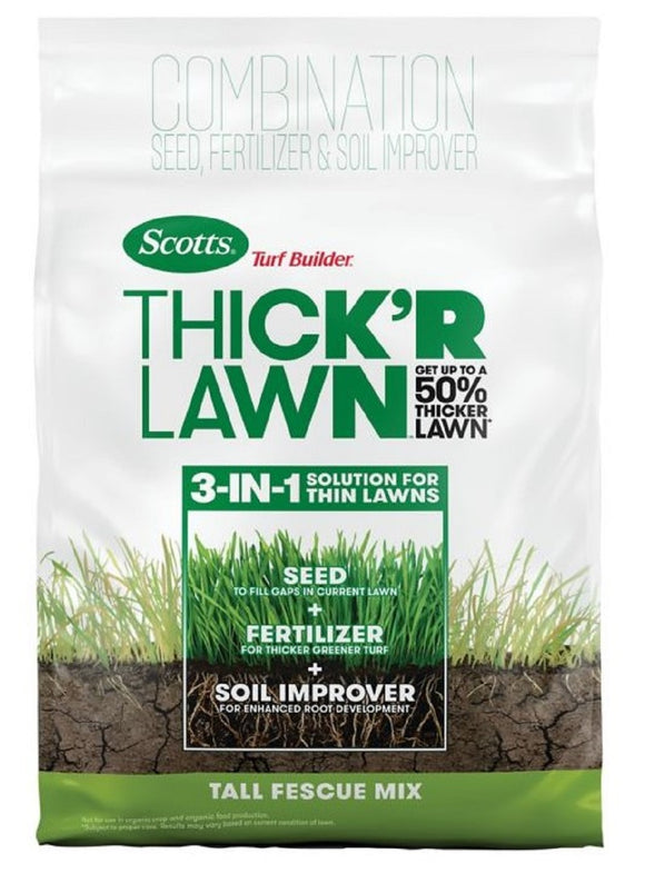 Scotts 30073 Turf Builder Thick'R Lawn Tall Fescue Grass Seed Mix 12lb