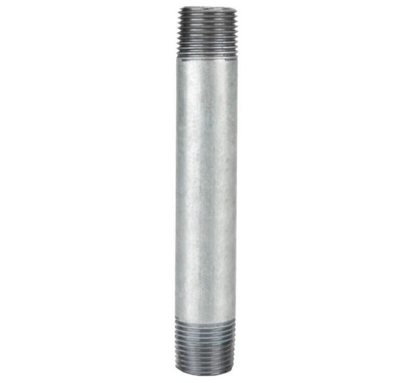 LDR Industries 309 38X4 Galvanized Pipe Nipple, 3/8-Inch X 4-Inch, Gray Color