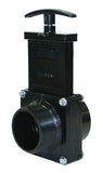 Valterra 7208 ABS Gate Valve Black 2" FPT x MPT