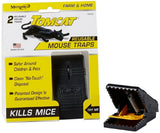 Tomcat 33500 Indoor and Outdoor Mouse Snap Traps Reusable Plastic Black