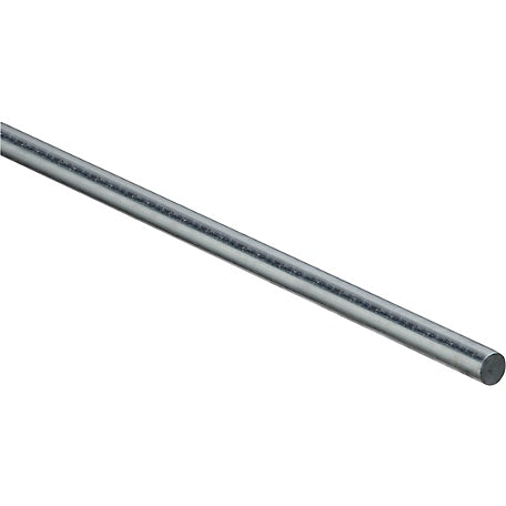 National Hardware 179796 7/16 in. x 36 in. Steel Smooth Rod, Zinc Plated