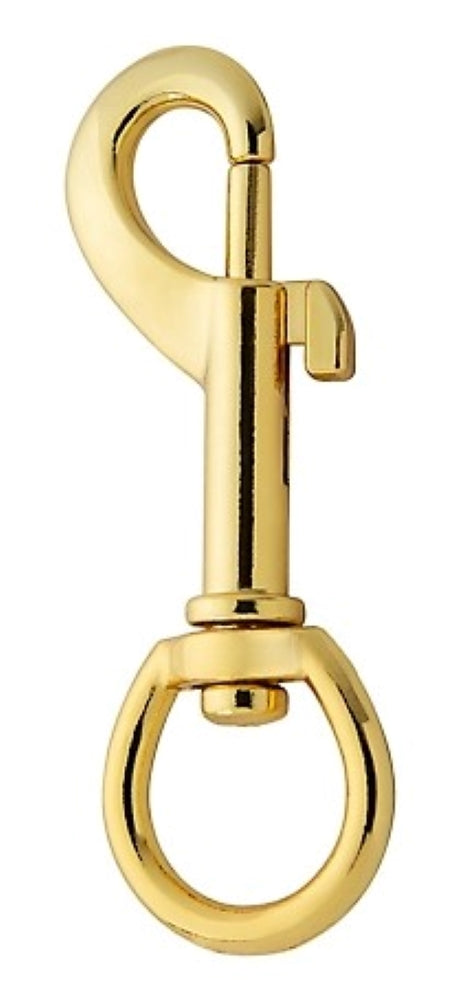 National Hardware 1-3/16 in. x 3-1/4 in. Bolt Snap with Swivel Eye, Brass Plated