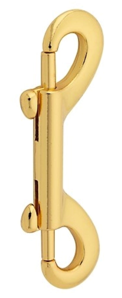 National Hardware N890-013 3-7/16 in. Double Bolt Snap, Brass Plated