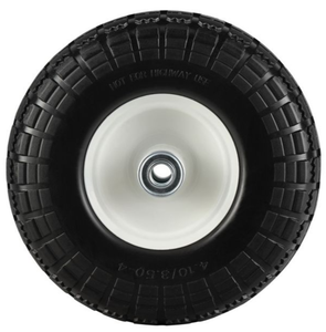 Varies 10 in. No Flat Tire Replacement Wheel, Black, Knobby Tread, 5/8 in.